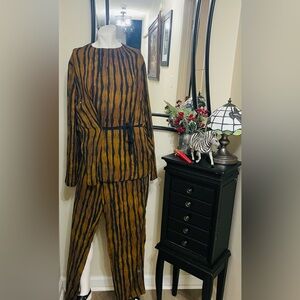 Zara Brown and Black Two-Piece Set